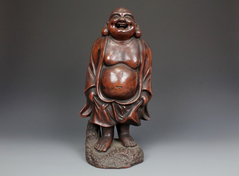 備前焼 河渡り布袋の画像1